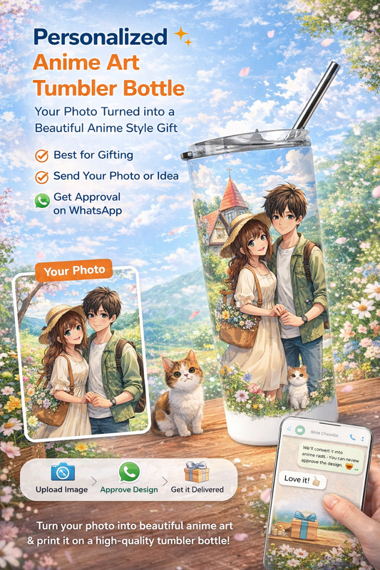 Personalized Anime & Ghibali Art Tumbler Bottle