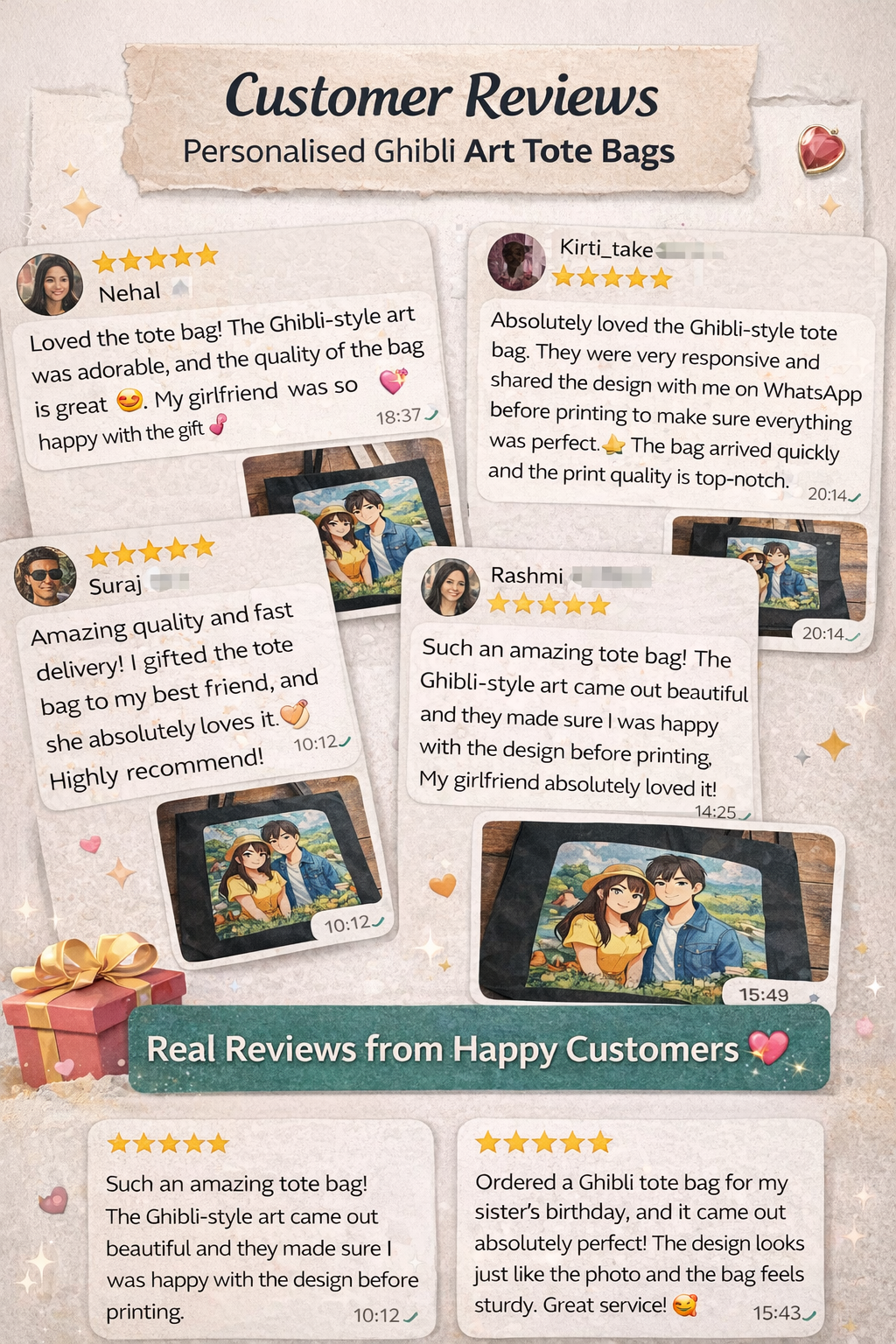 Custom Ghibli Art Tote Bag – Personalised Just for You