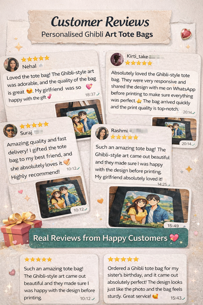 Custom Ghibli Art Tote Bag – Personalised Just for You