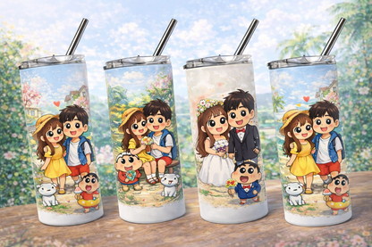 Customized Shinchan-Style Art Tumbler Bottle