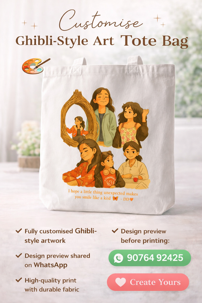 Custom Ghibli Art Tote Bag – Personalised Just for You
